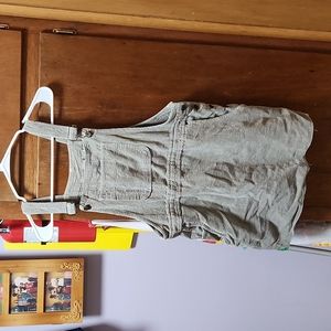 Green/khaki overall dress